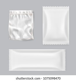 empty transparent cellophane bag, template, vector
