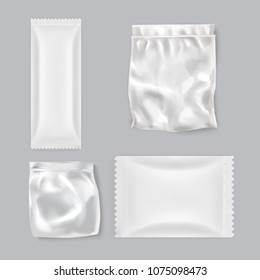 empty transparent cellophane bag, template, vector
