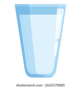 Vidro transparente vazio que não segura nada está sobre fundo branco