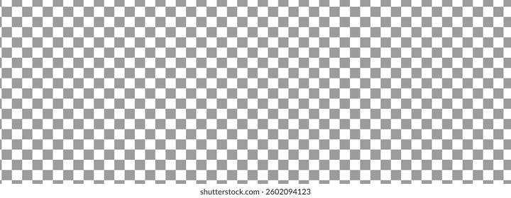 Empty transparent image without elements, clean space. Template for design, editing, branding, presentations, print, web, UI. Checkered BG. Vector illustration