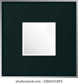 Empty Transparent Shaded Vector Photo Frame See Through Ready to Use PNG