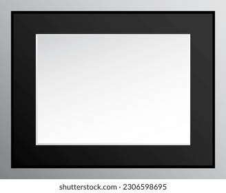 Empty Transparent Shaded Vector Photo Frame See Through Ready to Use PNG