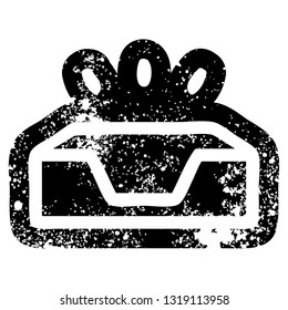 empty in tray distressed icon symbol