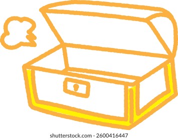 Empty treasure chest illustration material