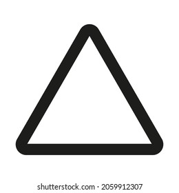 Empty triangle icon. Basic geometry figure. Simple flat element. Technology concept. Vector illustration. Stock image. 