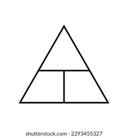 Empty triangle for physics formula. Vector illustration isolated on white background.