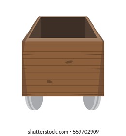 empty trolley, vector image, flat design
