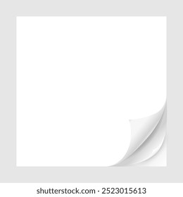 empty twisted page curl sheet template design vector