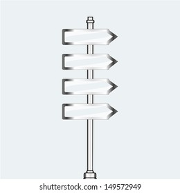 empty urban arrow boards on column. template for a text. EPS10 illustration