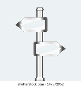 empty urban arrow boards on column. template for a text. EPS10 illustration