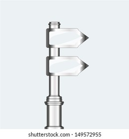 empty urban arrow boards on column. template for a text. EPS10 illustration