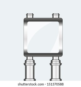 empty urban blank billboard illustration. board EPS10 illustration
