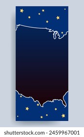 Empty USA Independence Day Social Media Banner Copyspace Design