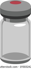 Empty Vaccine Vial Vector Icon