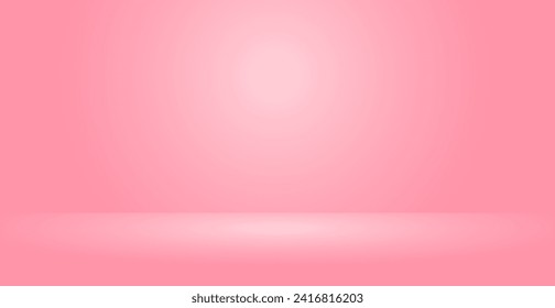 Empty valentine room studio background. Vector illustration. Wallpaper. Banner. Backdrop