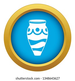 Empty vase icon blue vector isolated on white background for any design