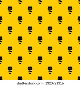 Empty vase pattern seamless vector repeat geometric yellow for any design