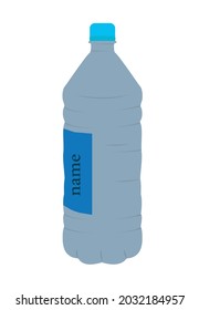 empty vector bottle on white background
