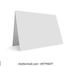 Empty vector illustration greeting card isolated on white.