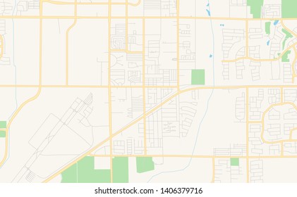 Empty vector map of Avondale, Arizona, USA, printable road map created in classic web colors for infographic backgrounds.