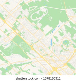 Empty vector map of Blainville, Quebec, Canada, printable road map created in classic web colors for infographic backgrounds.