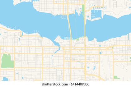 Empty Vector Map Bradenton Florida Usa Stock Vector (Royalty Free ...