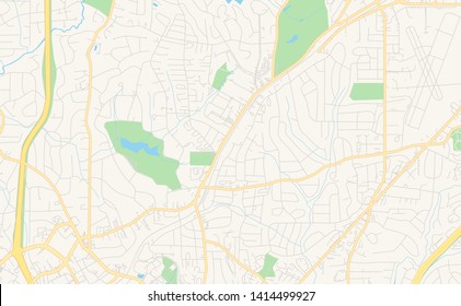 Empty Vector Map Brookhaven Georgia United Stock Vector (Royalty Free ...