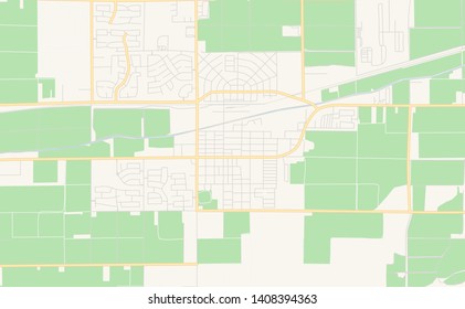 Empty vector map of Buckeye, Arizona, USA, printable road map created in classic web colors for infographic backgrounds.