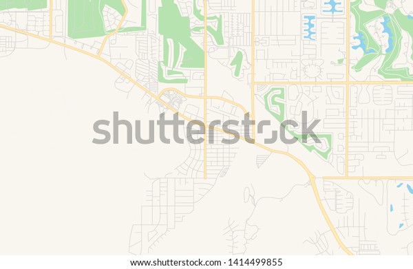 Empty Vector Map Cathedral City California Parks Outdoor Signs