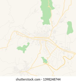 Empty vector map of Chimaltenango, Chimaltenango, Guatemala, printable road map created in classic web colors for infographic backgrounds.