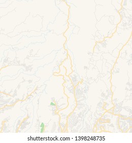 Empty vector map of Chinautla, Guatemala, Guatemala, printable road map created in classic web colors for infographic backgrounds.
