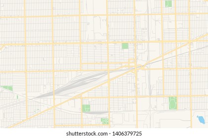 Empty Vector Map Cicero Illinois Usa Stock Vector (Royalty Free ...