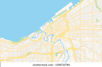 Cleveland Ohio Map Images Stock Photos Vectors Shutterstock