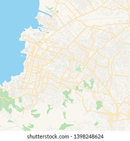 Empty vector map of Delmas, Ouest, Haiti, printable road map created in classic web colors for infographic backgrounds.