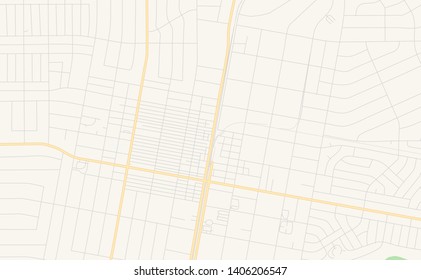 Empty vector map of Hesperia, California, USA, printable road map created in classic web colors for infographic backgrounds.