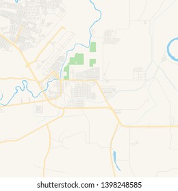 Empty vector map of La Lima, Cortés, Honduras, printable road map created in classic web colors for infographic backgrounds.