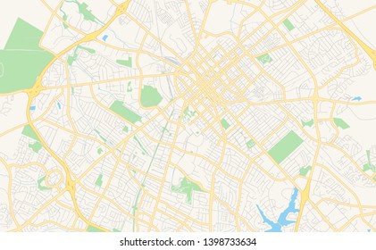 Empty vector map of Lexington, Kentucky, USA, printable road map created in classic web colors for infographic backgrounds.