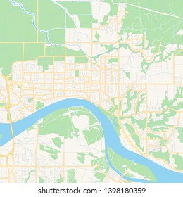 Empty vector map of Maple Ridge, British Columbia, Canada, printable road map created in classic web colors for infographic backgrounds.