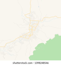 Empty vector map of Matagalpa, Matagalpa, Nicaragua, printable road map created in classic web colors for infographic backgrounds.