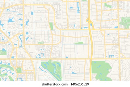 Empty Vector Map Plantation Florida Usa Stock Vector (Royalty Free ...