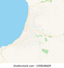 Leere Vektorkarte von Saint-Marc, Artibonite, Haiti, druckbare Straßenkarte in klassischen Webfarben für Infografik-Hintergründe erstellt.