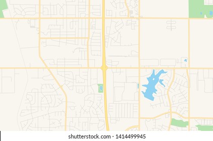Empty vector map of Southaven, Mississippi, United States of America, printable road map created in classic web colors for infographic backgrounds.