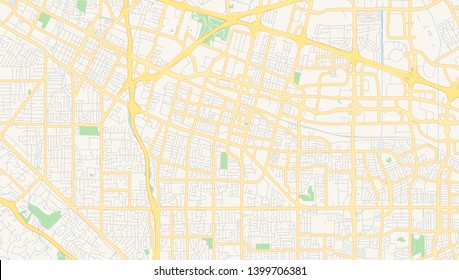 Empty Vector Map Sunnyvale California Usa Stock Vector (Royalty Free ...