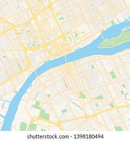 Empty Vector Map Windsor Ontario Canada: vector de stock (libre de ...