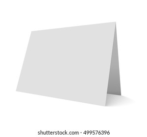 Empty vector mockup illustration greeting card isolated on white.