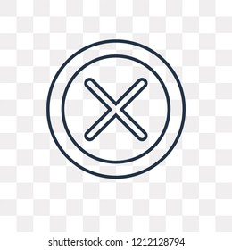 Empty vector outline icon isolated on transparent background, high quality linear Empty transparency concept can be used web and mobile