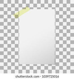 Empty vector paper isolated on transparent background 