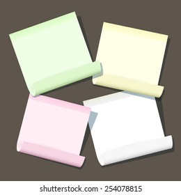 Empty Vector Paper Sheets