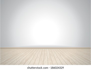Empty vector room with wooden floor - Shutterstock ID 186024329