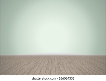 Empty vector room with wooden floor